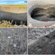 Photos of the crater interior taken from the surface.